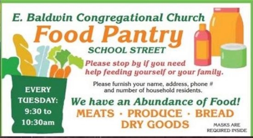 E. Baldwin Congregational Church Food Pantry School Street